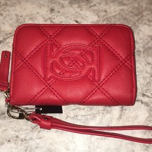NWOT BeBe Lily Red Quilted Wristlet